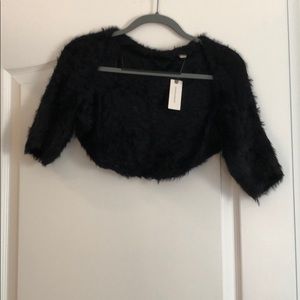 Never been worn black Anthropologie shawl XS/S